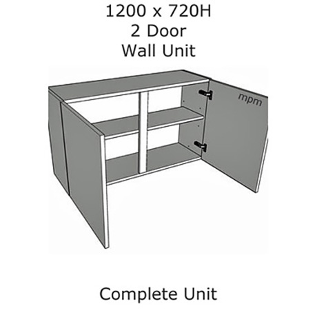 Hybrid 1200mm wide x 720mm high 2 Door Wall Units