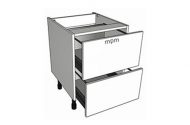 Hybrid 800mm wide 2 Drawer Pan Set Base Units