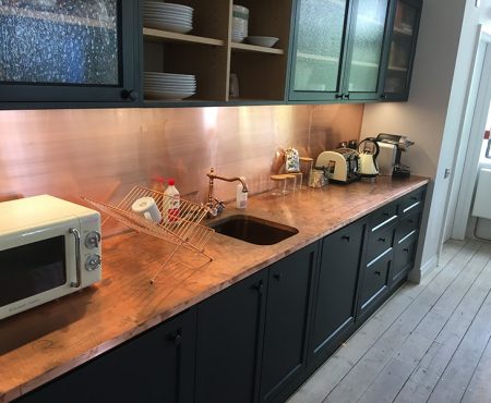 Bespoke Copper Kitchen Fitted Worktops